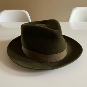 Green Stetson Beaver Fir Fedora hat